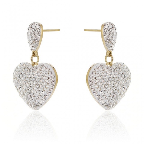 Kolczyki HEARTS ze stali chirurgicznej