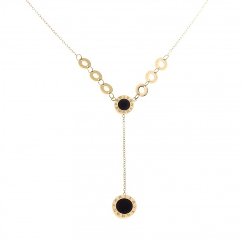 Naszyjnik Black Ring ze stali chirurgicznej