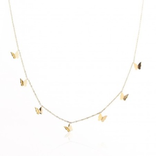 Naszyjnik Motylki ze stali chirurgicznej