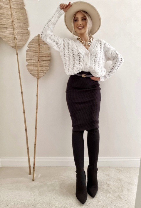 Dzianinowa spódnica tuba czarna