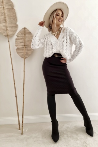 Dzianinowa spódnica tuba czarna