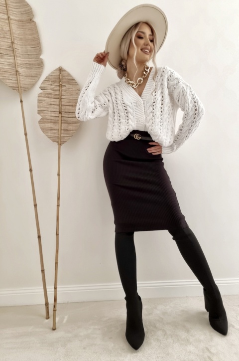 Dzianinowa spódnica tuba czarna