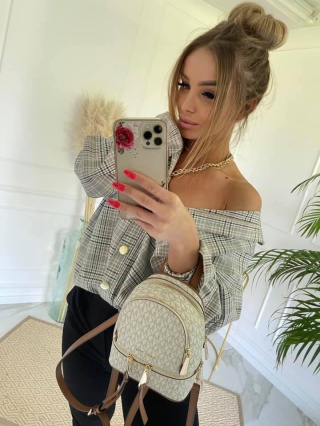 Koszula oversize ze złotymi guzikami EXCLUSIVE - AGATHA FASHION