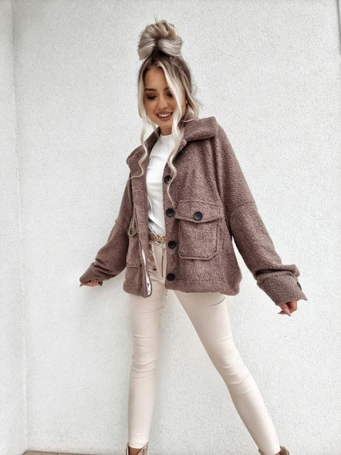 Kożuszek z kieszeniami kakao - BY ME