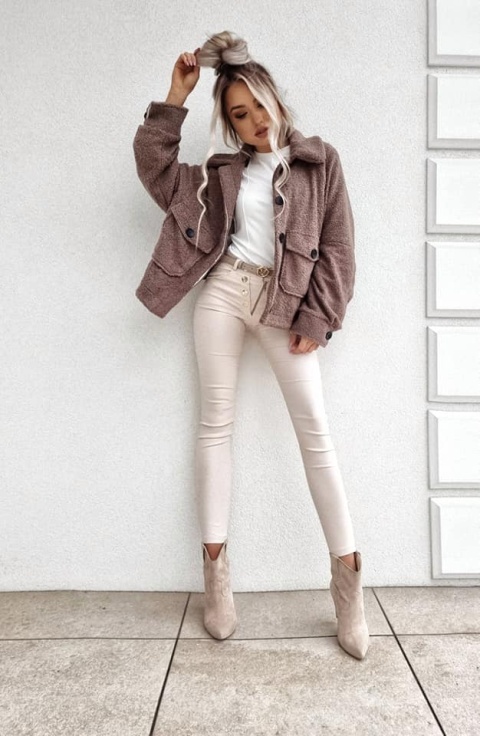 Kożuszek z kieszeniami kakao - BY ME