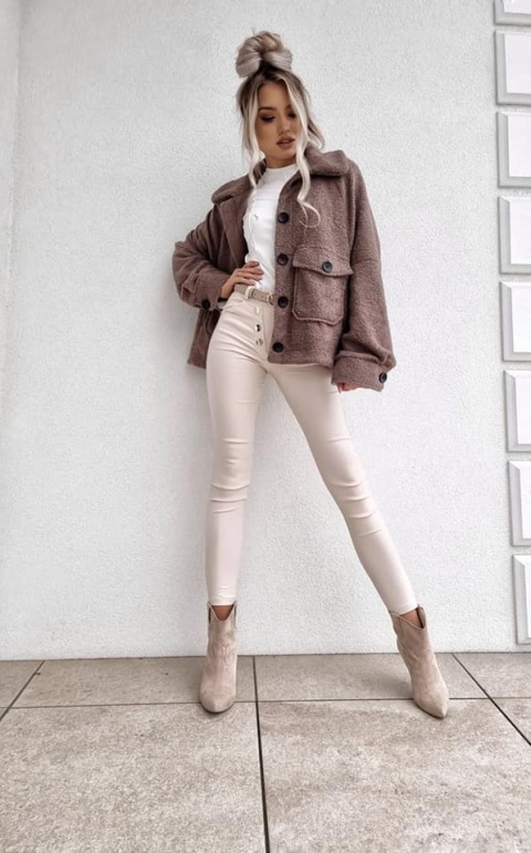 Kożuszek z kieszeniami kakao - BY ME