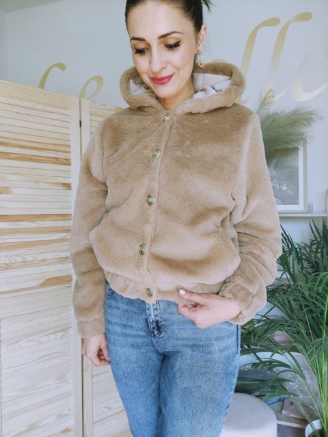 Kurtka futerko TEDDY karmel - BY ME