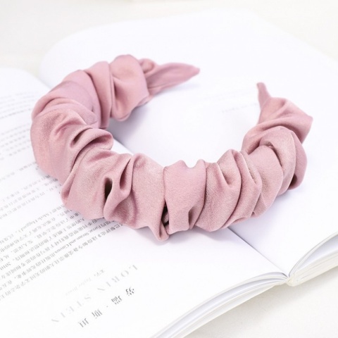 Opaska marszczona gruba PINK