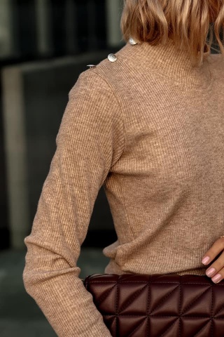 Sukienka z dzianiny ozdobiona guzikami z kieszeniami SALLY - XANA