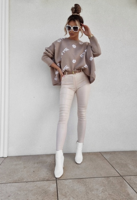 Sweter oversize beżowy - BY ME