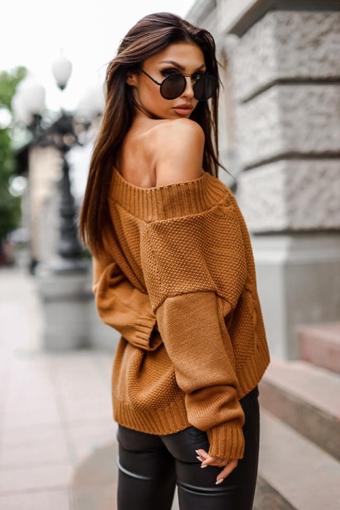 Sweter o warkoczowym splocie JACKIE - ME GUSTA