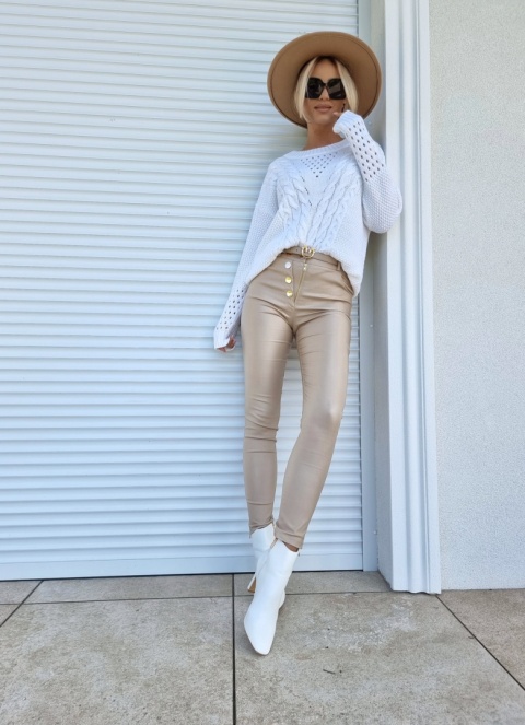 Sweter ażur TENNESSEE śmietanka - BY ME