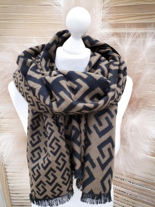 Szal chusta we wzory COFFEE