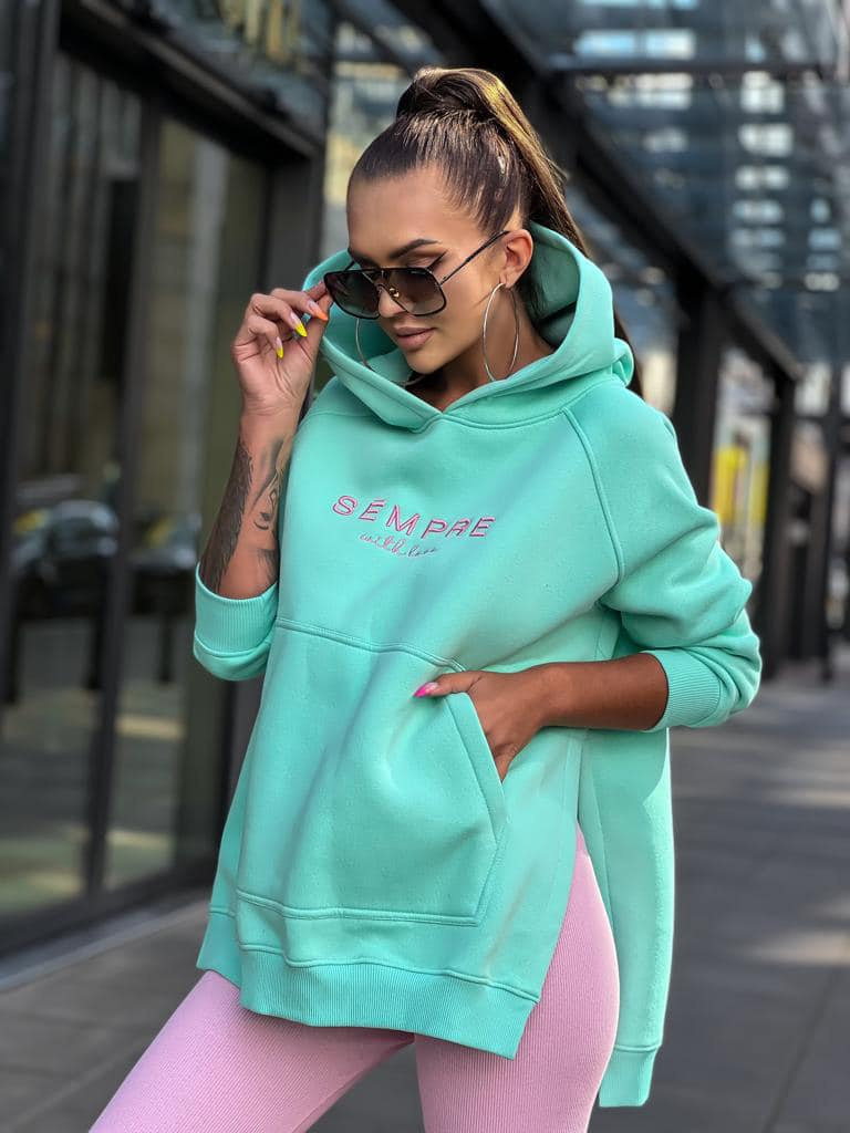 Bluza SARA LOGO mięta - SEMPRE
