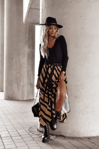 Dłuższa spódnica z wiskozy CYNTHIA - XANA