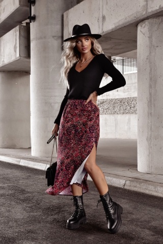 Dłuższa spódnica z wiskozy MARTHA - XANA