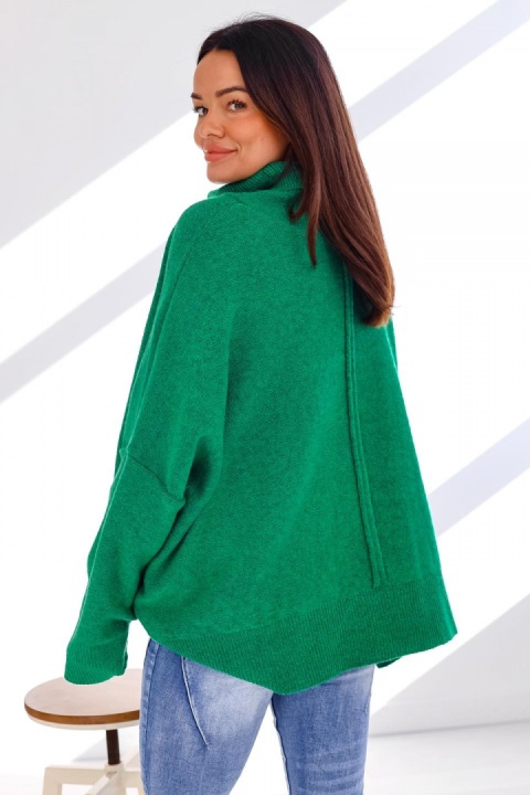 Golf z ozdobnym szwem NEVADA zieleń - ME GUSTA