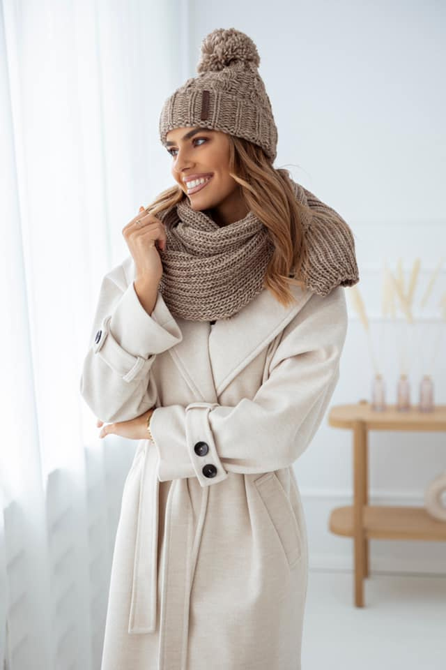 Set cap and scarf SWEET mocca SEMPRE Set cap and scarf SWEET mocca SEMPRE