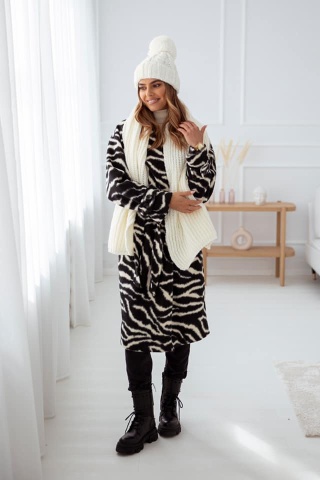 Komplet czapka i szal SWEET kremowy SEMPRE