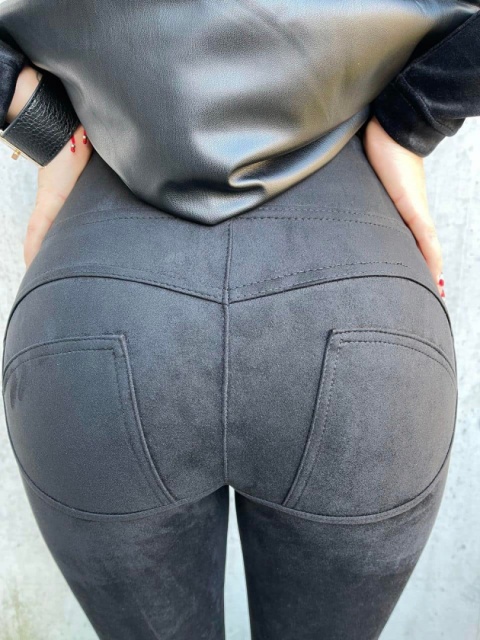 Legginsy push up zamszowe czarne BY MIELCZARKOWSKI