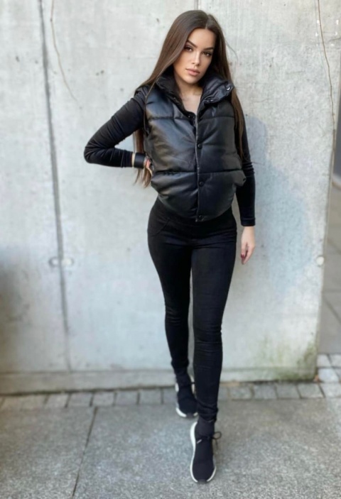 Legginsy push up zamszowe czarne BY MIELCZARKOWSKI