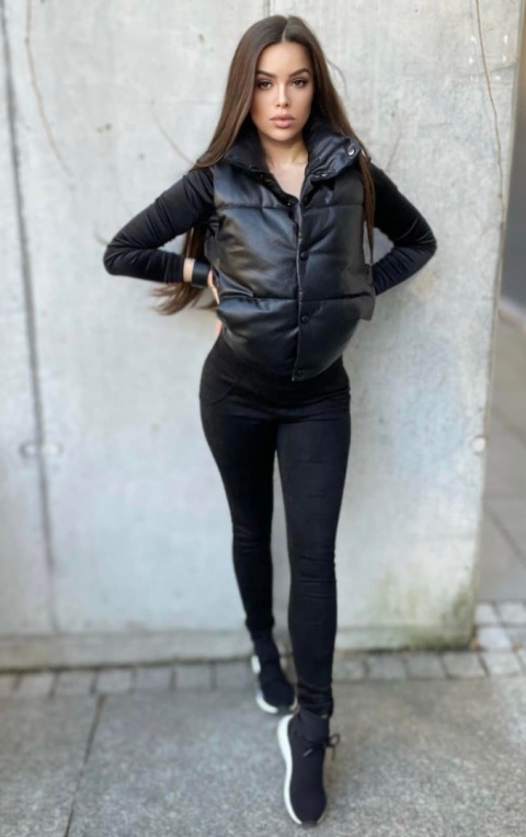 Legginsy push up zamszowe czarne BY MIELCZARKOWSKI