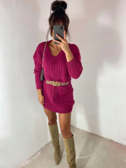 Knitted dress GRAM amaranth - BY ME