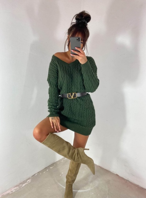 Sukienka dzianinowa GRAM zieleń - BY ME