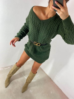 Knitted dress GRAM green - BY ME