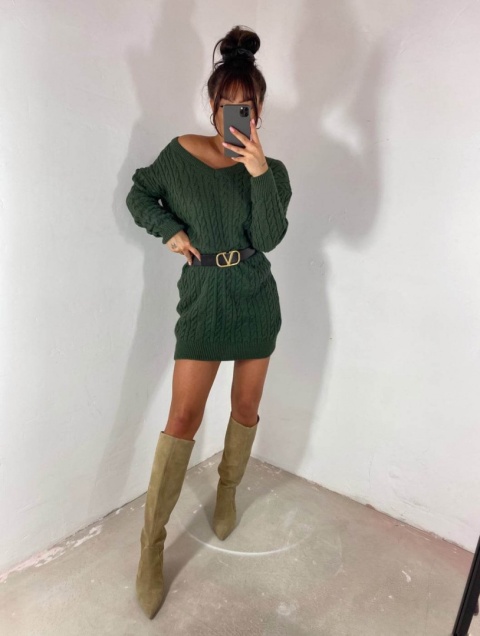 Sukienka dzianinowa GRAM zieleń - BY ME