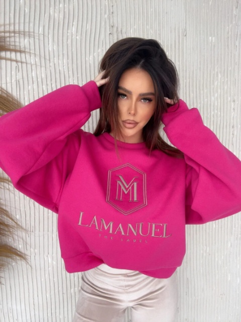 Bluza HOODIE fuksja LA MANUEL