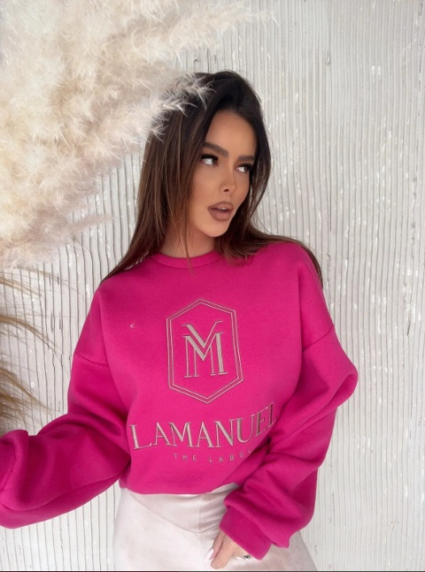 Bluza HOODIE fuksja LA MANUEL