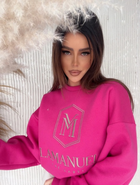 Bluza HOODIE fuksja LA MANUEL