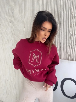 Bluza HOODIE bordo LA MANUEL