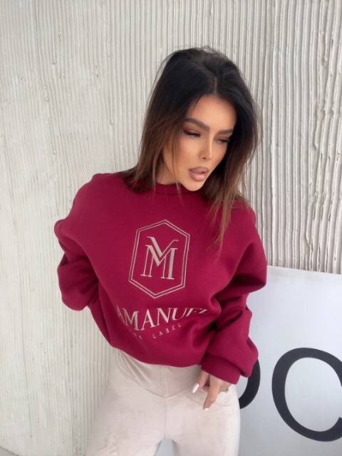 Bluza HOODIE bordo LA MANUEL