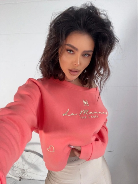 Bluza HEARTLESS koral La Manuel