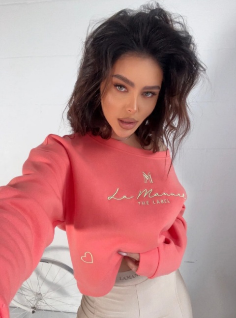 Bluza HEARTLESS koral La Manuel