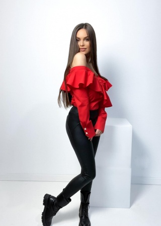 Bluzka hiszpanka LEYLA czerwona By mielczarkowski