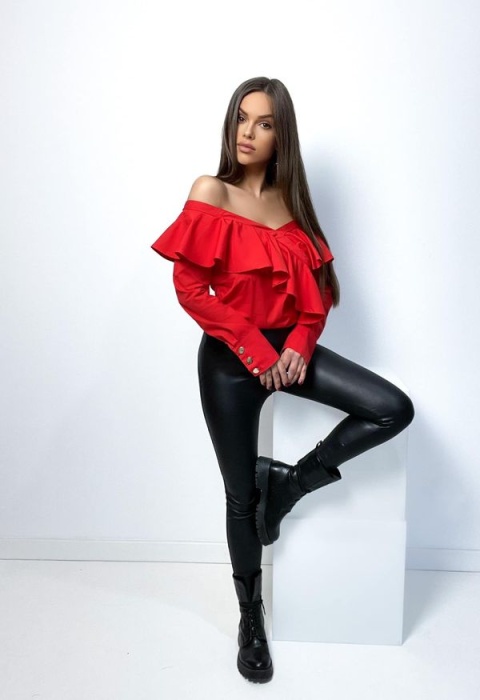 Bluzka hiszpanka LEYLA czerwona By mielczarkowski
