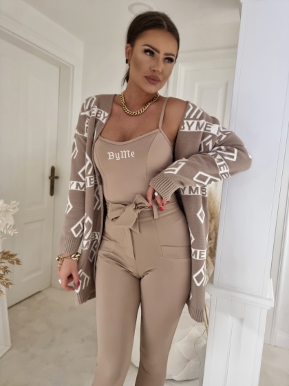 Kardigan BY ME kaszmir ciemny beż