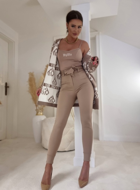 Kardigan BY ME kaszmir ciemny beż