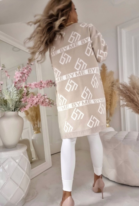 Kardigan BY ME kaszmir jasny beż