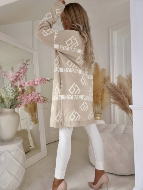 Kardigan BY ME kaszmir jasny beż