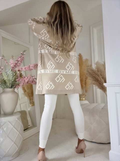 Kardigan BY ME kaszmir jasny beż