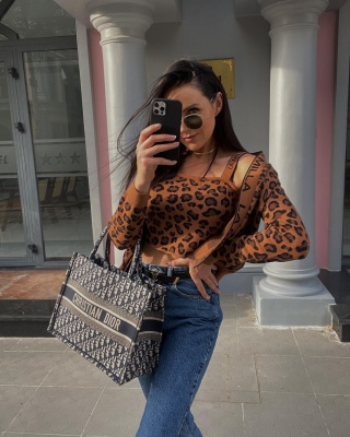 Komplet top i sweterek LOGO PANTERA La Milla