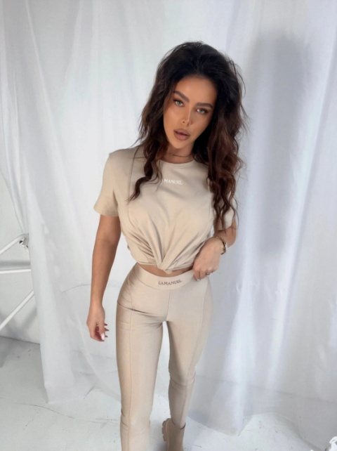 Legginsy BURNT beż La Manuel