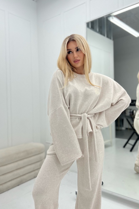 Sweterkowy komplet BG LOOSE kolor beżowy Brandenburg Couture