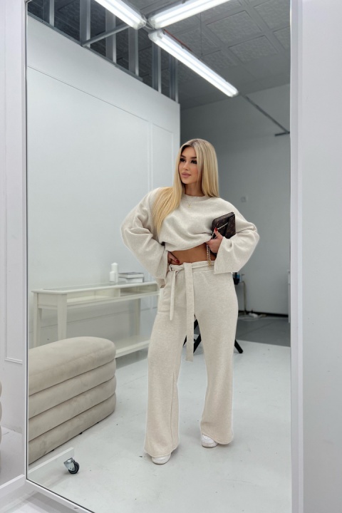 Sweterkowy komplet BG LOOSE kolor beżowy Brandenburg Couture