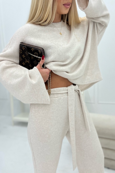 Sweterkowy komplet BG LOOSE kolor beżowy Brandenburg Couture