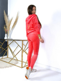 Velor sweatshirt with logo coral - BY MIELCZARKOWSKI Velor sweatshirt with logo coral - BY MIELCZARKOWSKI